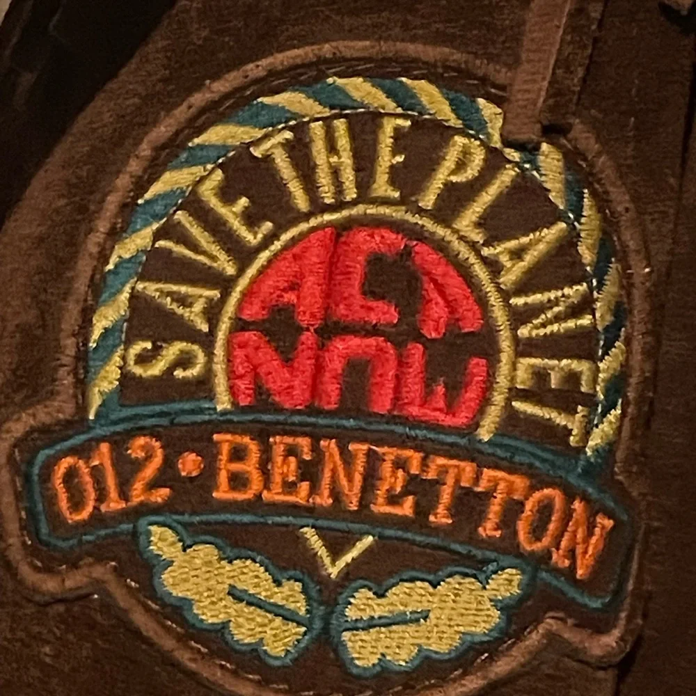 United Colours of Benetton “Save the Planet” vintage suede fringe jacket - Picture 10 of 12